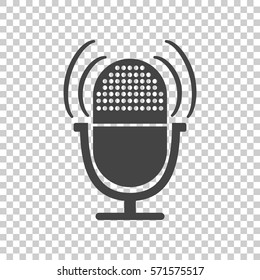 Microphone icon. Flat vector illustration