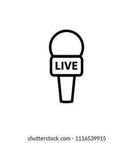 Microphone icon flat vector template design trendy