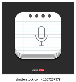 Microphone Icon - Free vector icon