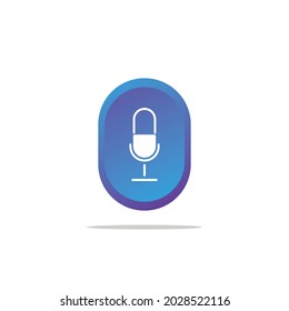 microphone icon with gradient background 