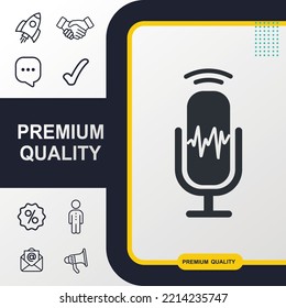 microphone icon graphic element. Modern design.