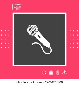 Microphone icon, graphic elements for your design