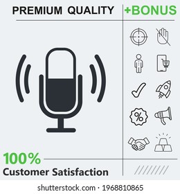 microphone icon graphic elements for your work
