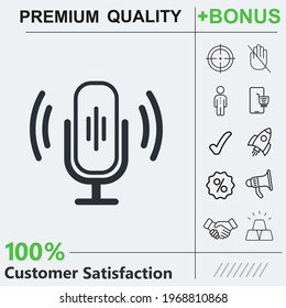 microphone icon graphic elements for your work