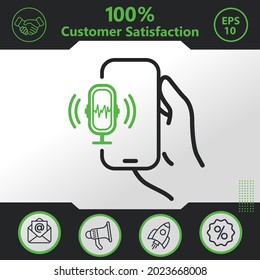 microphone icon graphic elements for your work - Modern design