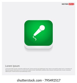 Microphone icon Green Web Button