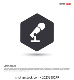 Microphone icon Hexa White Background icon template