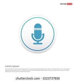 Microphone icon Hexa White Background icon template