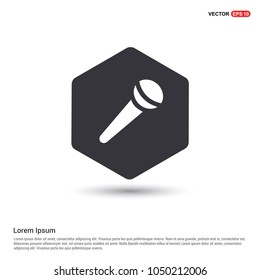 Microphone icon Hexa White Background icon template
