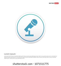 Microphone icon Hexa White Background icon template
