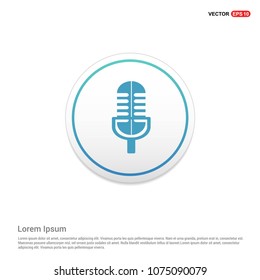 Microphone icon Hexa White Background icon template