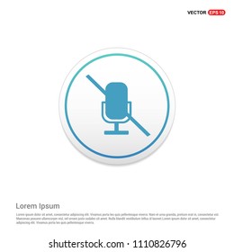 Microphone icon Hexa White Background icon template - Free vector icon