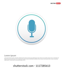 Microphone Icon Hexa White Background icon template - Free vector icon