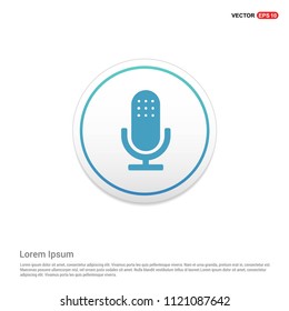 Microphone icon Hexa White Background icon template - Free vector icon