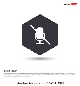 Microphone icon Hexa White Background icon template - Free vector icon