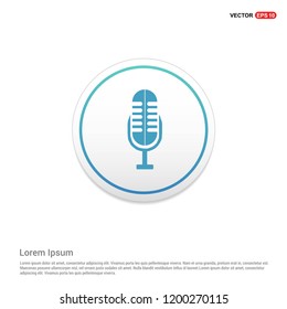 Microphone Icon Hexa White Background icon template - Free vector icon