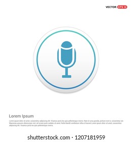 Microphone icon Hexa White Background icon template - Free vector icon
