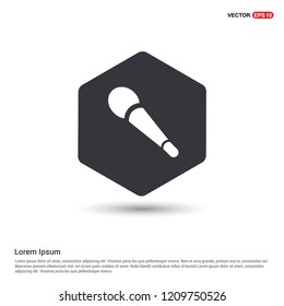 Microphone icon Hexa White Background icon template - Free vector icon