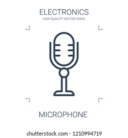 microphone icon. high quality line microphone icon on white background. from electronics collection flat trendy vector microphone symbol. use for web and mobile