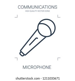 microphone icon. high quality line microphone icon on white background. from communications collection flat trendy vector microphone symbol. use for web and mobile