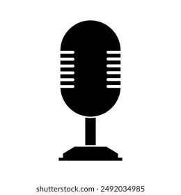 Microphone icon illustrated on background