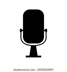 Icono de micrófono ilustrado en el fondo