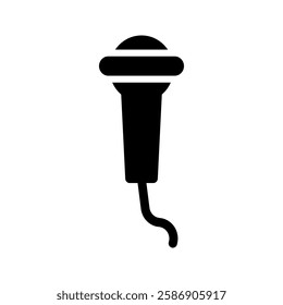 Microphone icon illustrating passion for vocal performances and live music. Suitable for podcasts, karaoke apps, and concert