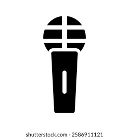 Microphone icon illustrating the power of vocal performances, music recording, and live entertainment. Ideal for concerts, podcasts, and events.