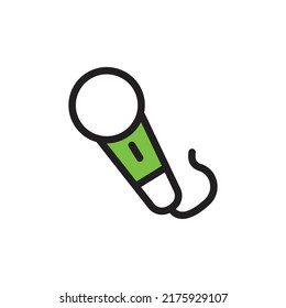microphone icon illustration, audio. vector icon and logo design.