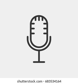 Microphone  icon illustration isolated vector sign symbol