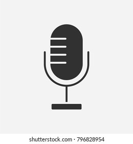 Microphone icon illustration isolated vector sign symbol