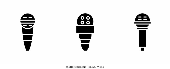 Abbildung des Mikrofonsymbols. Stock-Vektor.