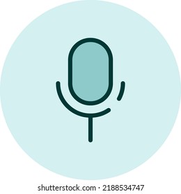 Microphone icon, illustration, vector on a white background.