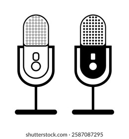 Microphone icon illustration vector set