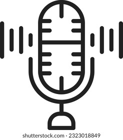 Microphone Icon image. Suitable for mobile application.