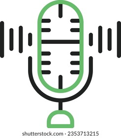 Microphone Icon image. Suitable for mobile application.
