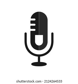 microphone icon image using flat style