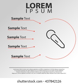microphone icon. microphone infographics template