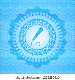 microphone icon inside water badge.