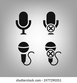 Microphone icon for the interface of applications, games.