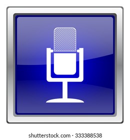 Microphone icon. Internet button on white background. EPS10 vector.