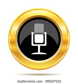 Microphone icon. Internet button on white background. EPS10 vector.