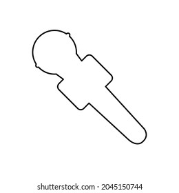 microphone icon for interview, vector illustration