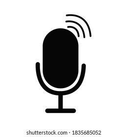 Microphone icon isolate on white background.