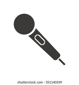 Microphone    icon,  isolated. Flat  design.