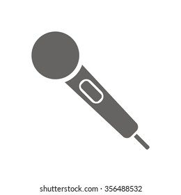Microphone   icon,  isolated. Flat  design.