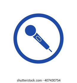 Microphone  icon,  isolated. Flat  design.