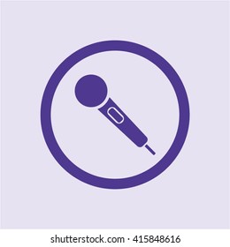 Microphone  icon,  isolated. Flat  design.