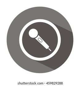 Microphone    icon,  isolated. Flat  design.