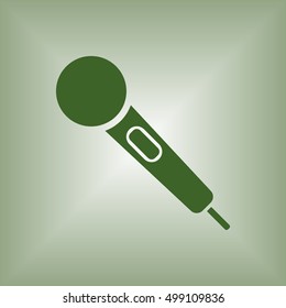 Microphone    icon,  isolated. Flat  design.